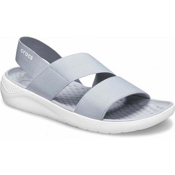 Sandalias Crocs LiteRide™ Stretch Mujer Grises | Mexico 0533DFMN